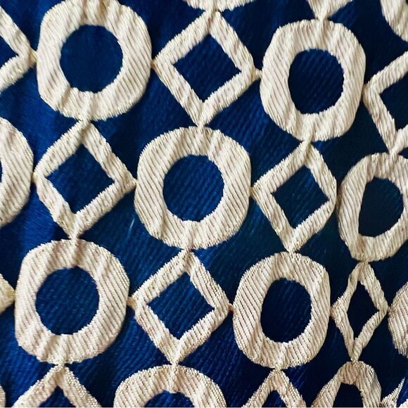 RALPH LAUREN BLUE/GOLD FAUX SPLIT FRONT SKIRT SHEATH DRESS SIZE 4 - Picture 8 of 11